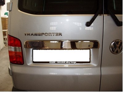 Накладка на крышку багажника с двойной задней дверью (нерж.) 1 шт VW T5 TRANSPORTER 08.2003 - 2010 ― PEARPLUS.ru